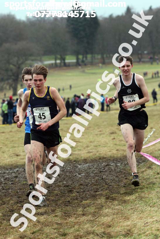 Junior men, 2018 Northern Cross Country Champs., Harewood House, Leeds. Photo: David T. Hewitson/Sports for All Pics
